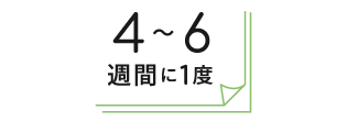 4〜6週間に1度